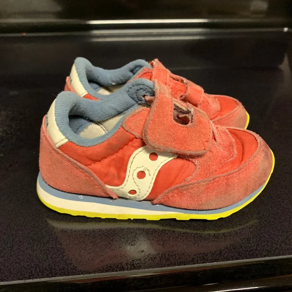 Saucony Boys Baby Jazz Red Sneakers